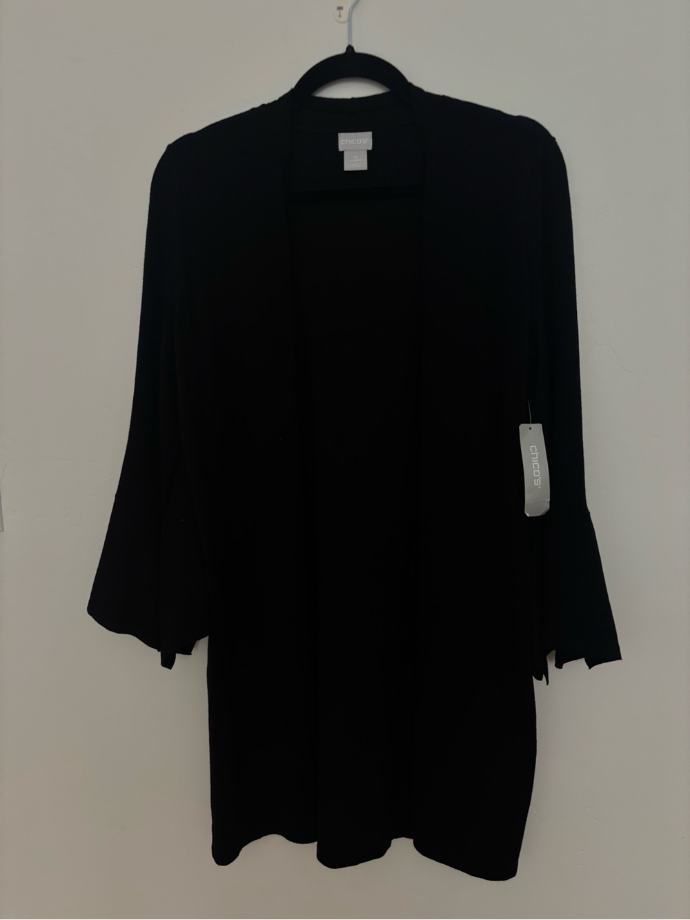 Chico's Black Open-Front Women's Cardigan Sweater